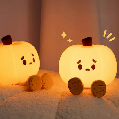 Pumpkin Silicone Pat Lamp - Relaxing Light, Sleep Timer, Soft Touch, Three Brightness Levels