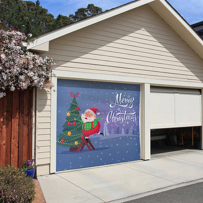 Christmas Santa's Christmas Tree Garage Door Covers F586