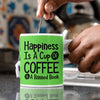 Happiness Is A Cup Of Coffee & A Banned Book - Coffee Mug