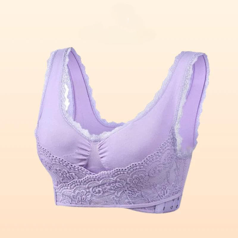  My Orders Placed by me Push up Bras Pack Front Cross Side  Buckle Lace Bras Comfy Corset Lingerie Sports Bra Slim and Shape Bra 2PC  (Available in Plus Size) Purple S