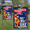 Happy Australia Day January 26th Koala and Kangaroo Australia Flag