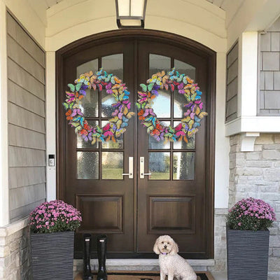 Beautiful Butterflies Wreath For Spring Door Decor